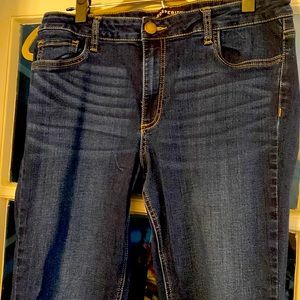 EUC Prosperity Denim Jeans 32.  Skinny.  Stretchy.  Raw Hem.